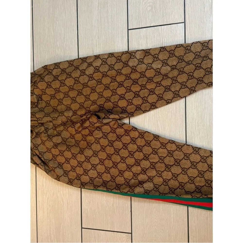 Preloved Gucci Brown Monogram Track Pants size xl